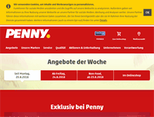 Tablet Screenshot of penny.de